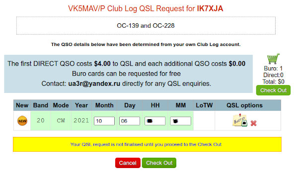 La richiesta della QSL via Buro mediante OQSL