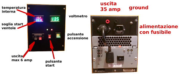 Comandi alimentatore switching