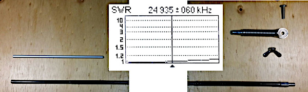 La configurazione del radiatore per la banda dei 12 metri