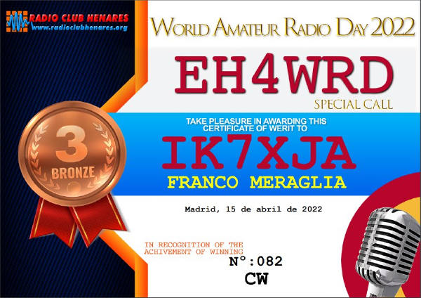 Diploma Word Radio Day Bronzo