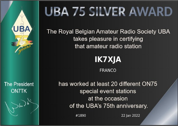 Award UBA 75 - Silver