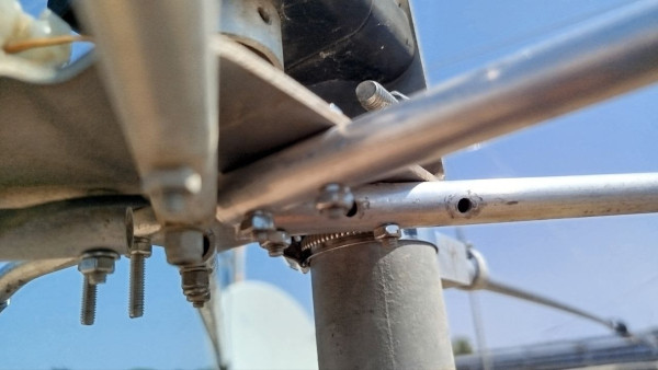 Prosistel PST-273VC modificata: la disposizione dei sette radiali alla base