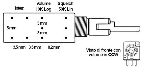 TR-751 e TR-851: contatti di Volume e Squelch
