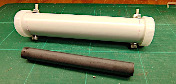 Verticale banda 40 metri di IK7XJA: la bobina di cortocircuito con avvolgimento su ferrite