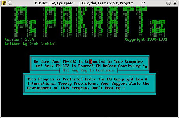 DOSBox e PC Pakratt II