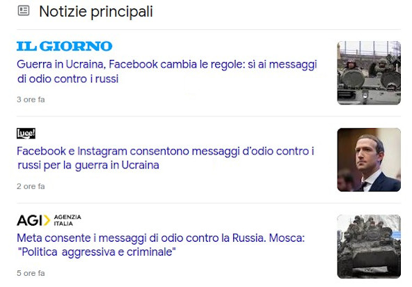 Facebook incita all'odio verso i russi'