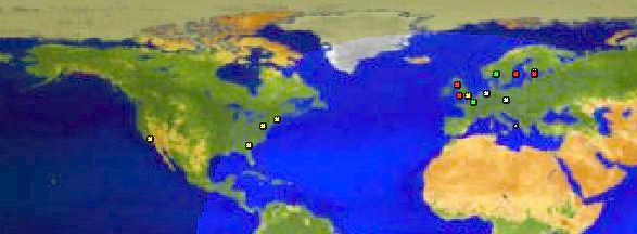 Gli SPOTS RBN delle chiamate in CW in 10 metri