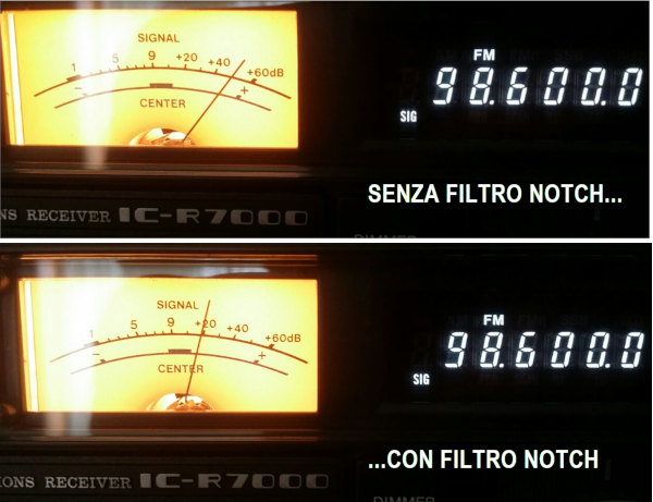 Una veloce verifica del funzionamento dle filtro notch