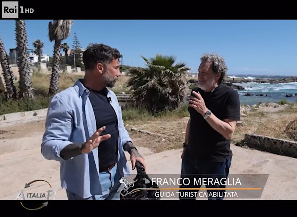 Franco IK7XJA e Vittorio Brumotti nella puntata del 21 luglio 2026 di Italia A/R su RAI UNO