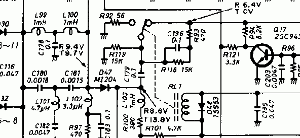 IC751A: Tensioni ai capi del Diodo D47 nella RF Unit