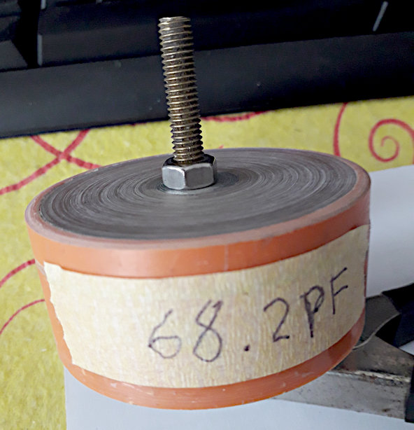 Il condensatore finito e misurato