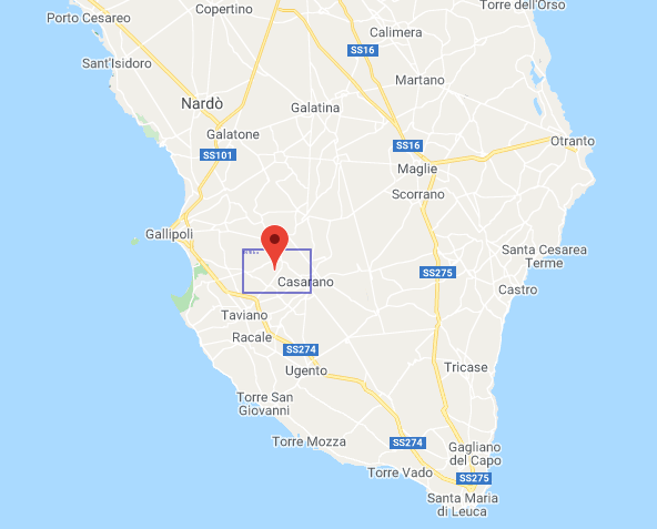 Il quadratino JN90ba, in Salento