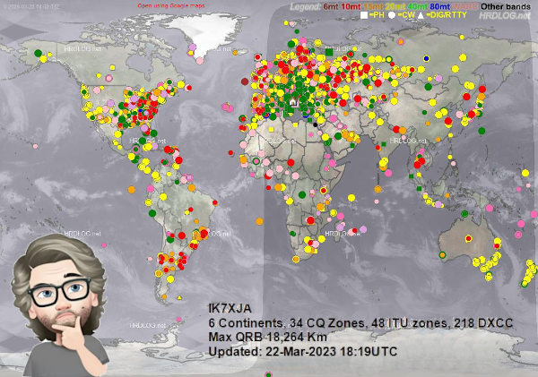 Mappa dei collegamenti DX Mappa dei collegamenti DX