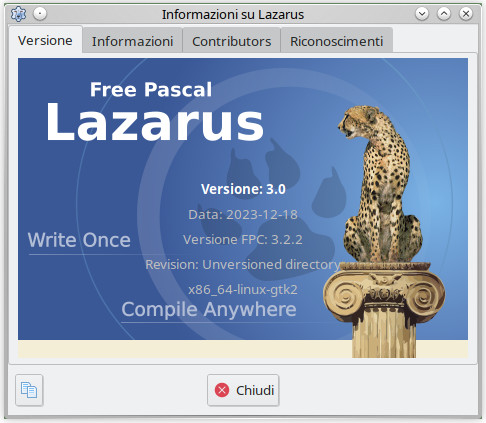 Lazarus installato sul mio sistema