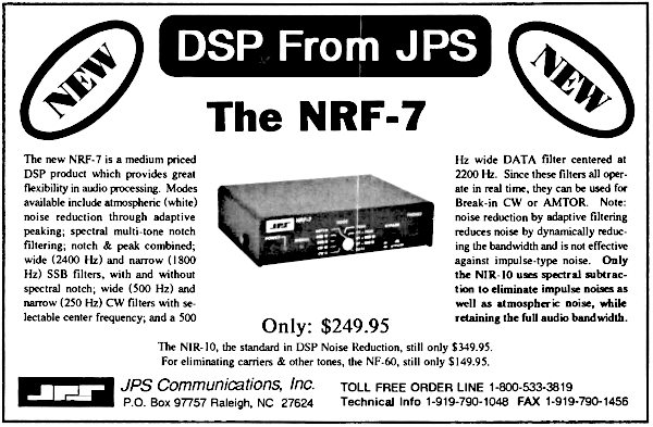 JPS NRF-7: inserzione pubblicitaria del 1994