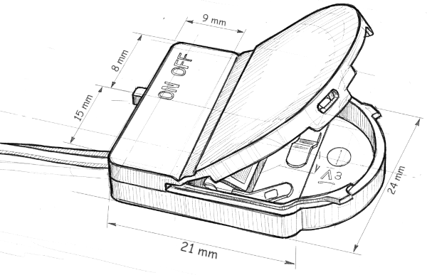 Le dimensioni del portapile in miniatura