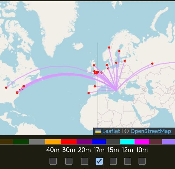 CQ e ascolti RBN in banda 17 Metri