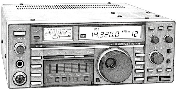La radio Icom IC-735
