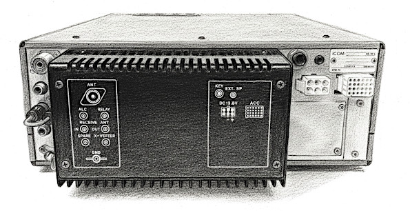 Retro della radio IC-751A