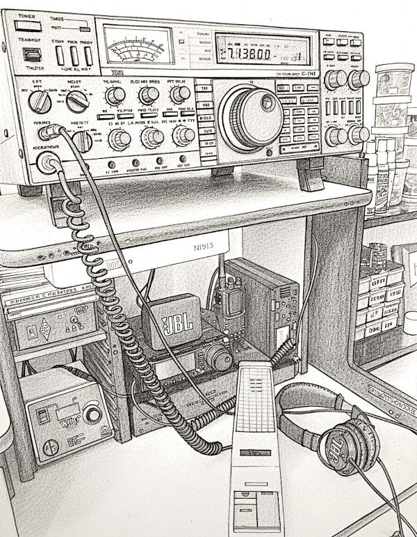 La stazione di PU2SGU con IC-765