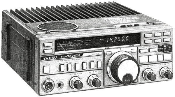 Disegno della radio FT-757GX