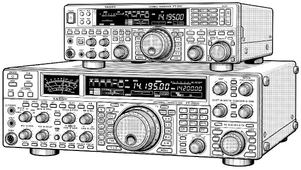Le due radio Yaesu: FT-950 ed FT-2000
