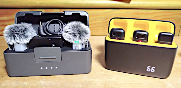 I due set di microfoni lavalier wireless provati