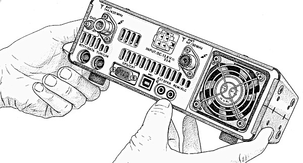 Il pannello posteriore della radio Yaesu FT-991A