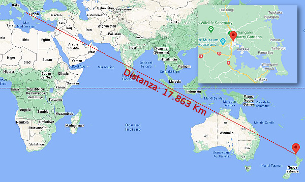 Immagine grafica della distanza percorsa tra IK7XJA e ZL1BBW: 17.863 Km